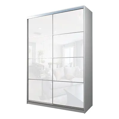 картинка Шкаф-купе 2-х дверный МАКС с белой пленкой Oracal от магазина КУПИ КУПЕ