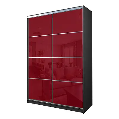 картинка Шкаф-купе 2-х дверный МАКС с пленкой Oracal Бургунди от магазина КУПИ КУПЕ