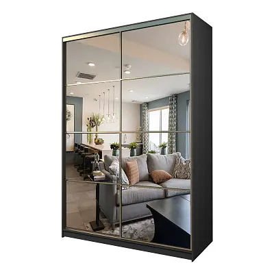 картинка Шкаф-купе 2-х дверный МАКС с 2-мя зеркалами от магазина КУПИ КУПЕ