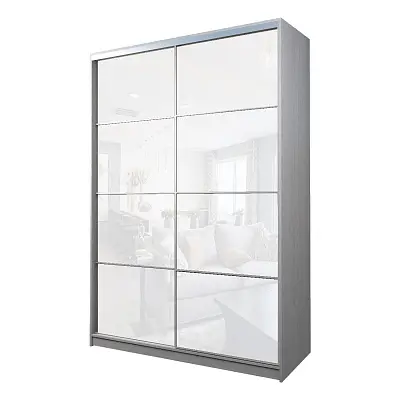 картинка Шкаф-купе 2-х дверный МАКС с белой пленкой Oracal от магазина КУПИ КУПЕ