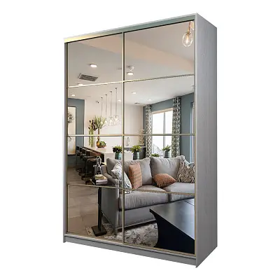 картинка Шкаф-купе 2-х дверный МАКС с 2-мя зеркалами от магазина КУПИ КУПЕ