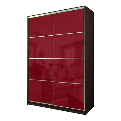 картинка Шкаф-купе 2-х дверный МАКС с пленкой Oracal Бургунди от магазина КУПИ КУПЕ