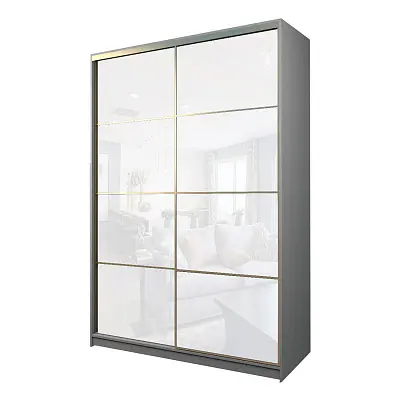 картинка Шкаф-купе 2-х дверный МАКС с белой пленкой Oracal от магазина КУПИ КУПЕ