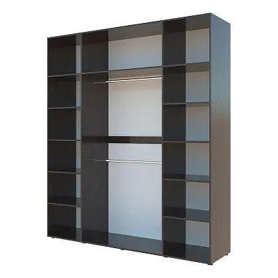 картинка Шкаф Гранд ГШК/2 распашной 4-х дверный с двумя штангами от магазина КУПИ КУПЕ