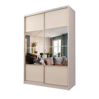 картинка Шкаф-купе 2-х дверный МАКС с зеркалом по центру от магазина КУПИ КУПЕ