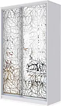 Картинка Шкаф-купе 2-х дверный с пескоструйным рисунком Лист 2200 1200 420 от интернет-магазина Купи-купе