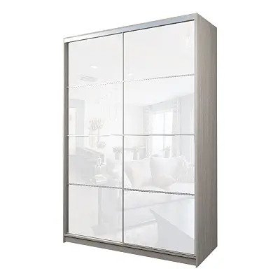 картинка Шкаф-купе 2-х дверный МАКС с белой пленкой Oracal от магазина КУПИ КУПЕ