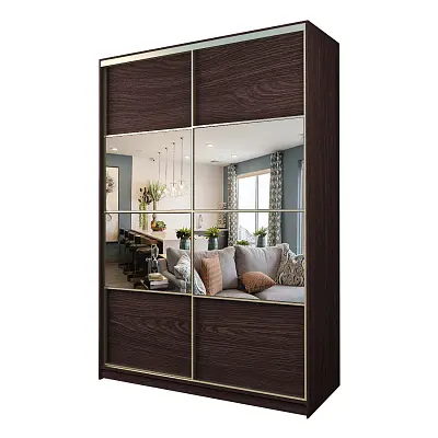 картинка Шкаф-купе 2-х дверный МАКС с зеркалом по центру от магазина КУПИ КУПЕ