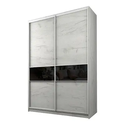 картинка Шкаф-купе 2-х дверный МАКС со вставками с черной пленкой Oracal от магазина КУПИ КУПЕ