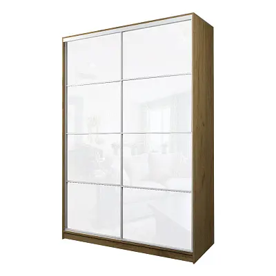 картинка Шкаф-купе 2-х дверный МАКС с белой пленкой Oracal от магазина КУПИ КУПЕ