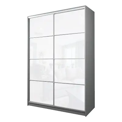 картинка Шкаф-купе 2-х дверный МАКС с белой пленкой Oracal от магазина КУПИ КУПЕ