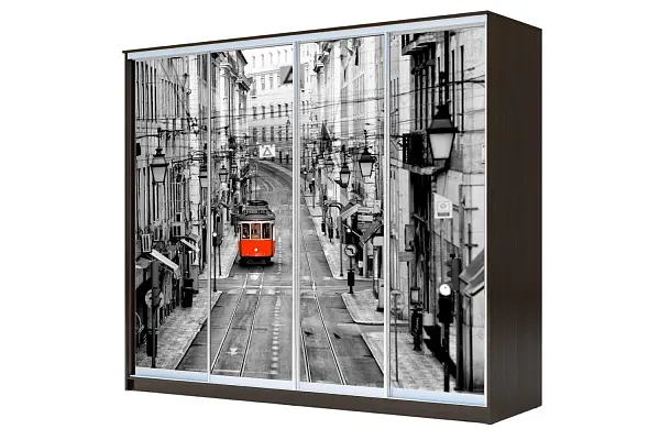 картинка Шкаф-купе 4-х дверный с фотопечатью Лондон от магазина КУПИ КУПЕ