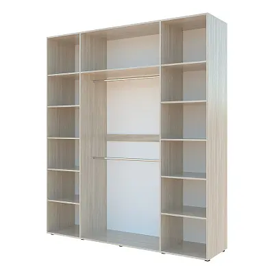 картинка Шкаф Гранд ГШК/2 распашной 4-х дверный с двумя штангами от магазина КУПИ КУПЕ