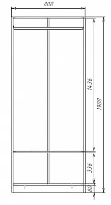 картинка Шкаф ЭКОН распашной 2-х дверный со штангой от магазина КУПИ КУПЕ